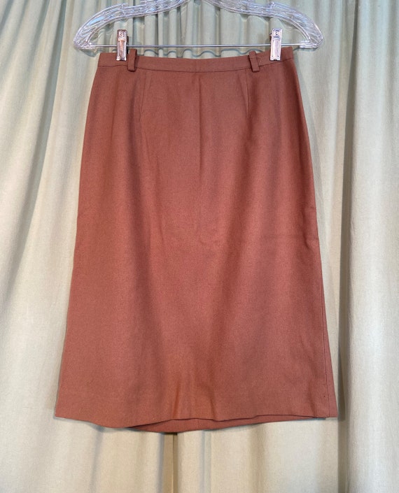Nice Original Vintage 60s 70s Straight Skirt Toba… - image 1