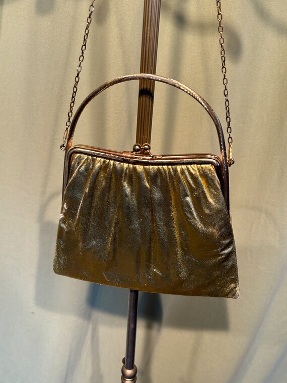 Gold lame pocketbook sale