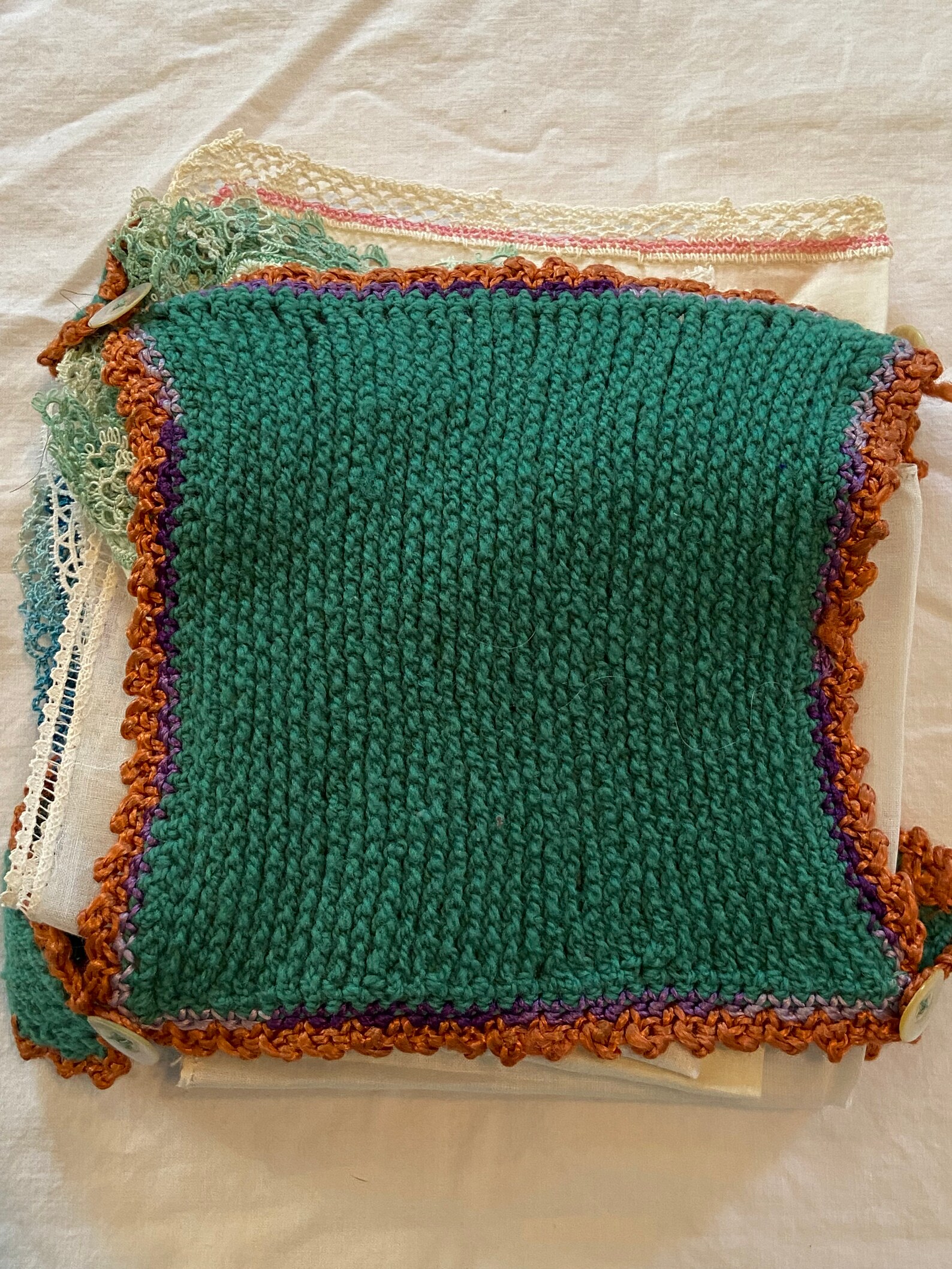 Vintage original de mediados de siglo crocheteado verde verde | Etsy