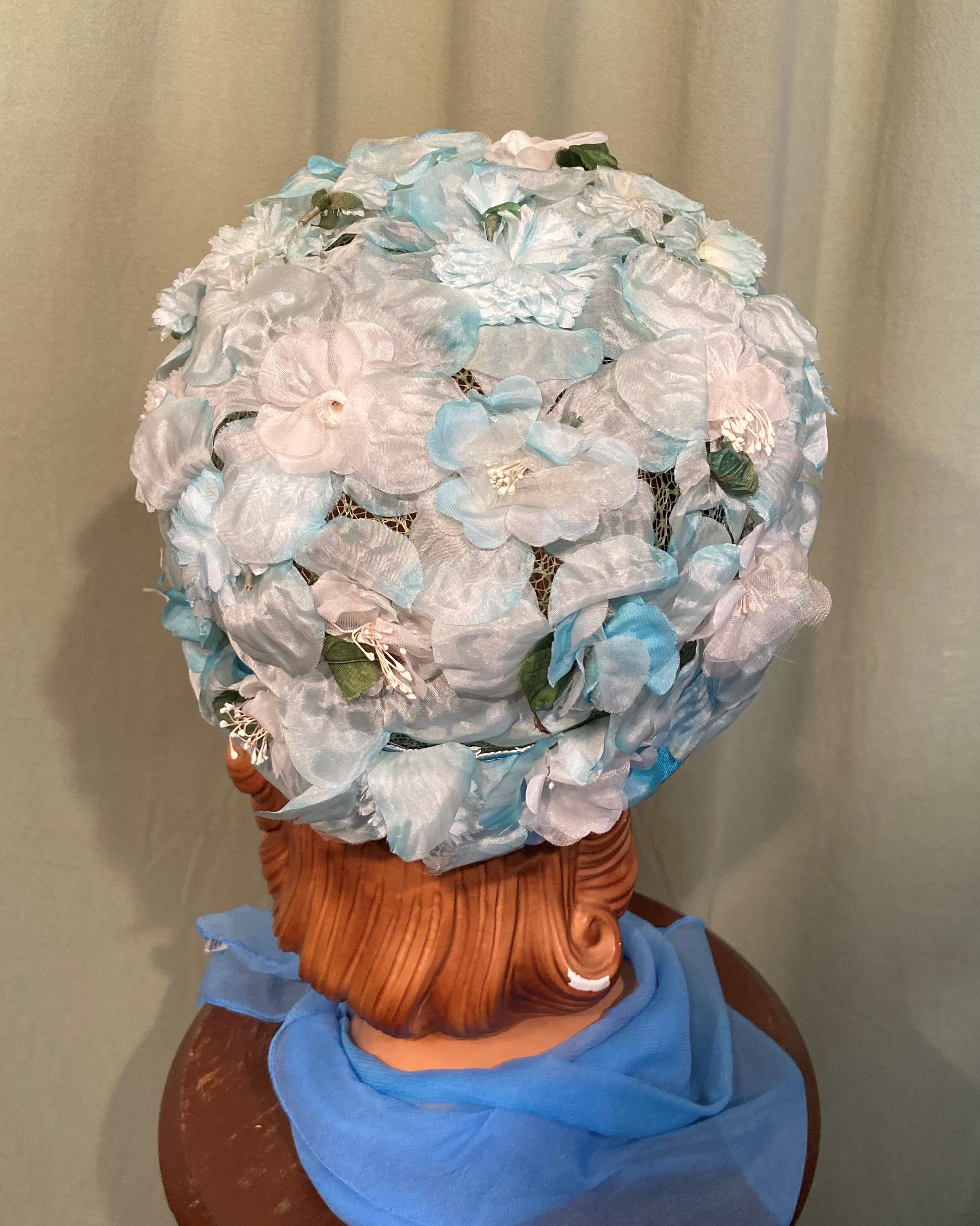Vintage 1950s 60s  Flower Pot Multi-colored Floral Fabric Dome Shaped Hat 1960s Flower Pot Hat - Etsy Canada main image 4