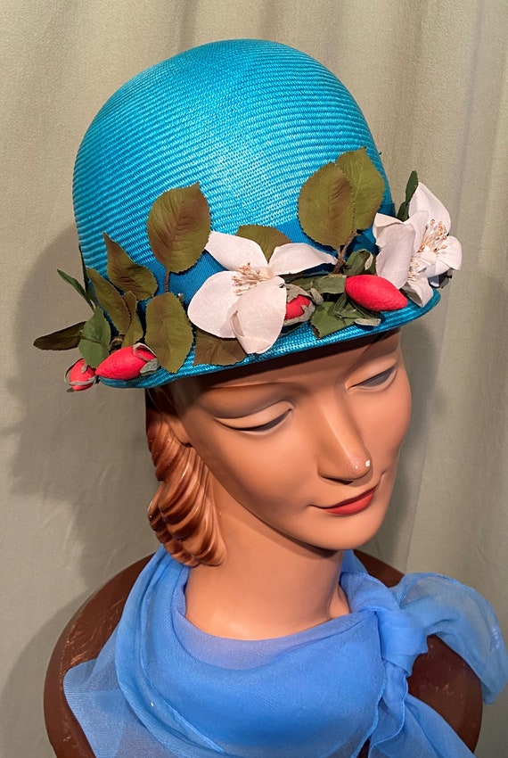 Original 50s 60s Lilly Dache' Debs Blue Turquoise 