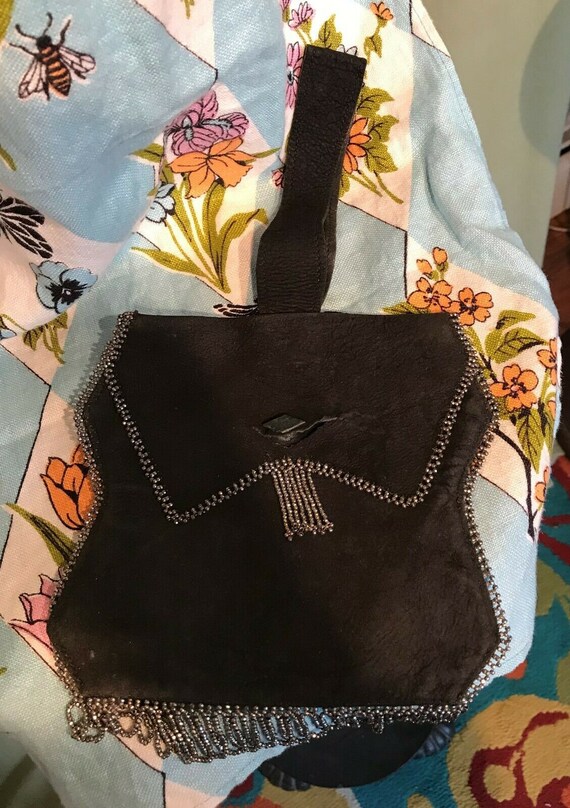 Delicate Fragile Original Vintage 20s 30s Black Sued… Gem