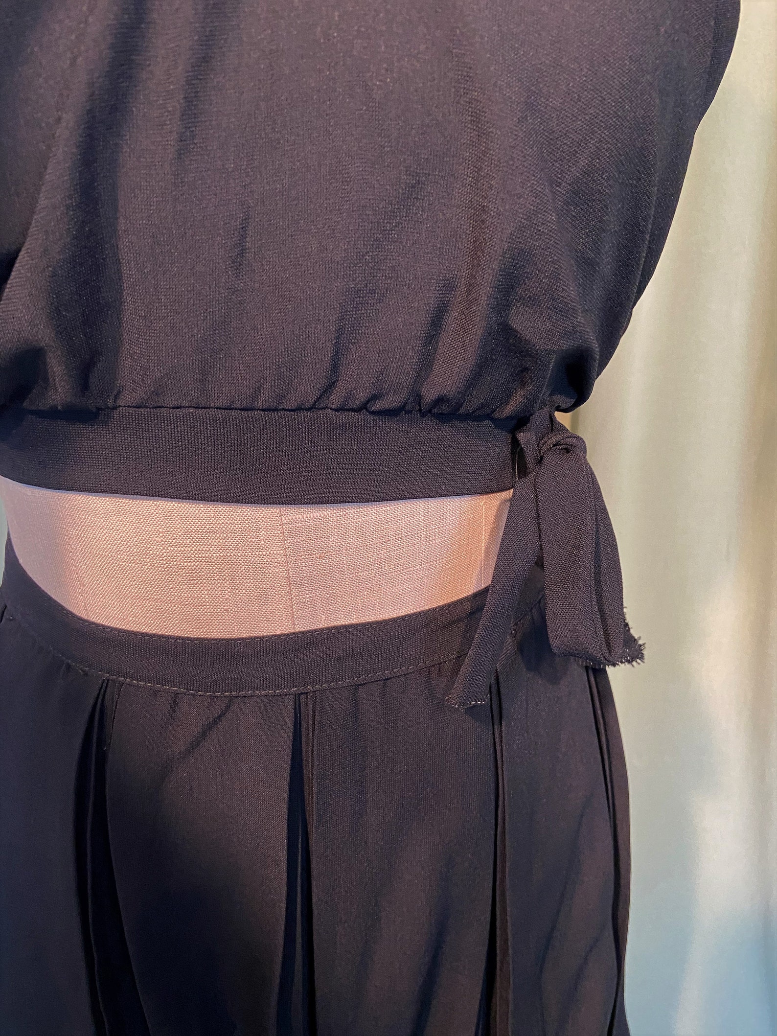 Fun Original Vintage 60's Black Acetate Blousy Middy - Etsy