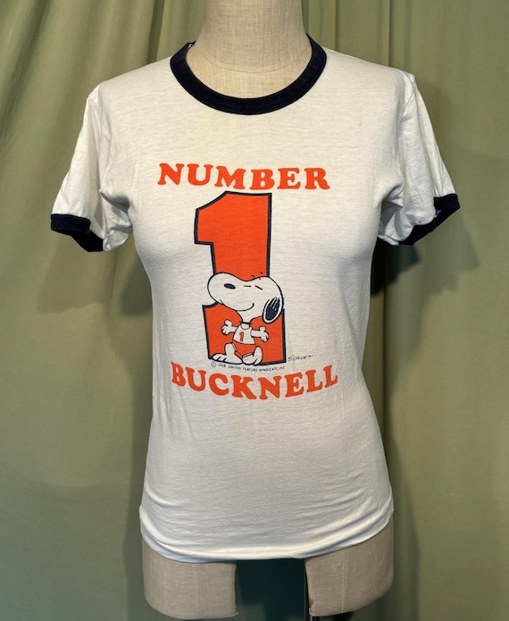 Original Vintage 60s 70s Bucknell Basketball Snoopy Charles 