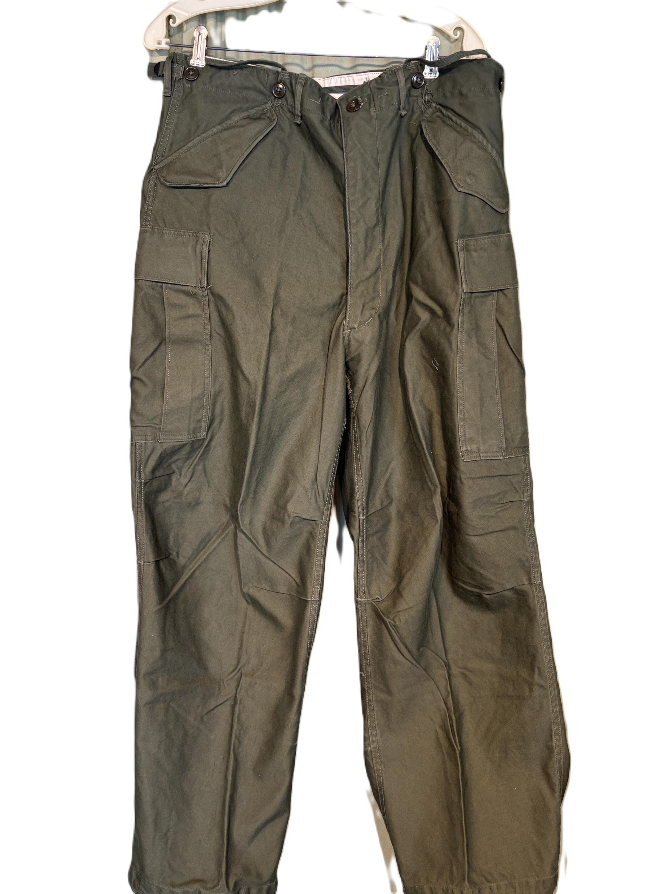 Vintage 50s US Army Vietnam Era Field Trousers, Shell Pants Vintage 50s US Army Vietnam Era Field Trousers, Shell Pants