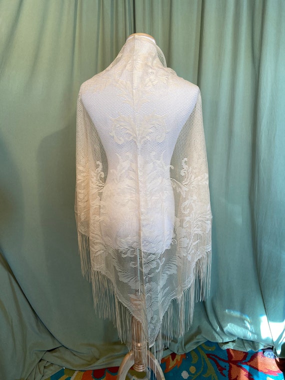 Lovely Original Vintage 70s 80s Beige Nylon Lace M