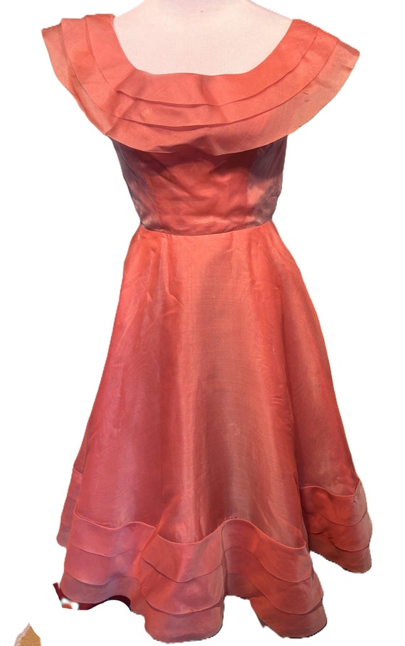 salmon orange dress Monina Dress (Salmon Orange)