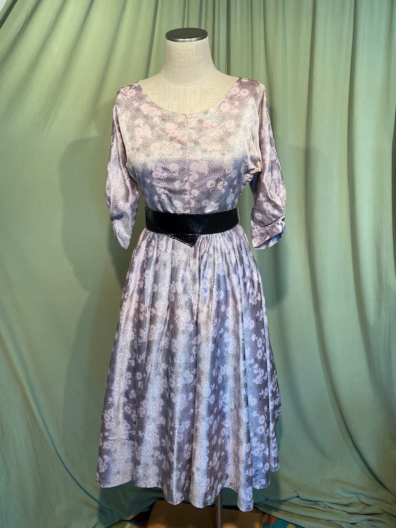 Gorgeous Original Vintage Early 50s Pale Pink & Bl