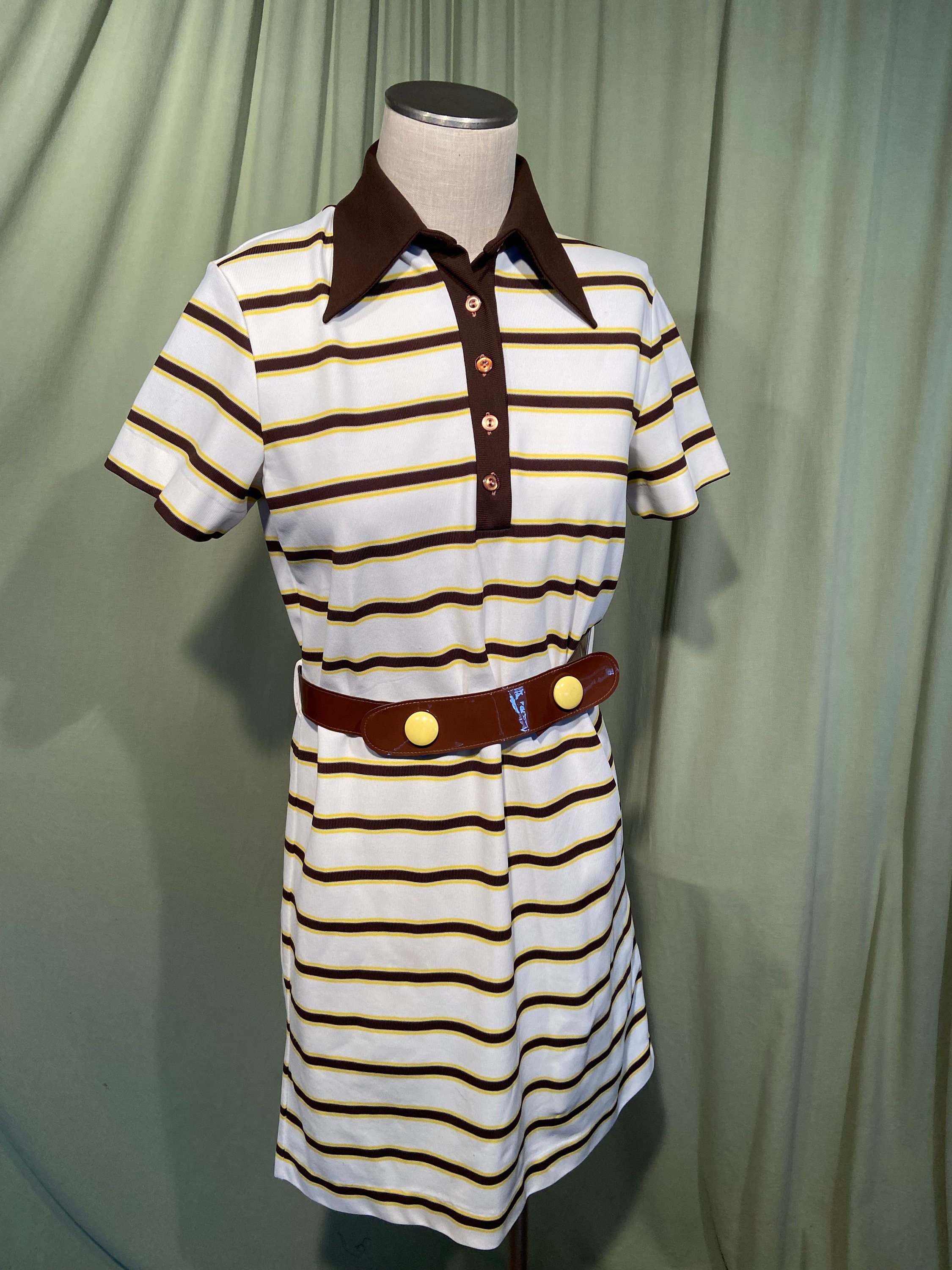 スイートオリジナルヴィンテージ 70年代ポリエステルストライプ