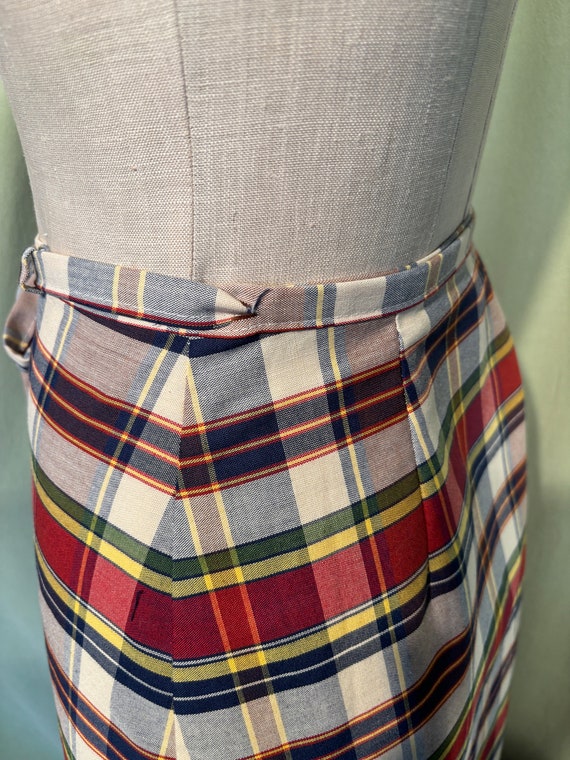 Sweet Original Vintage 60s 70s Multi-Color Plaid … - image 3