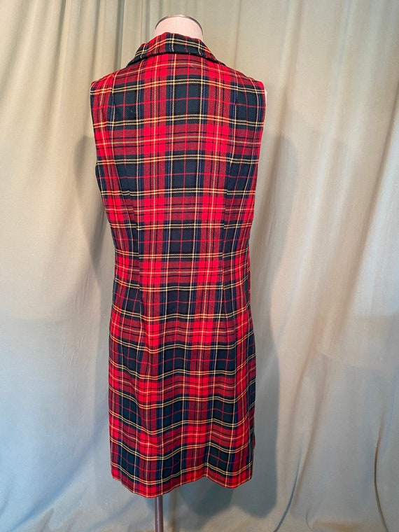 Sweet Original Vintage 60s 70s Red &Green Plaid W… - image 4