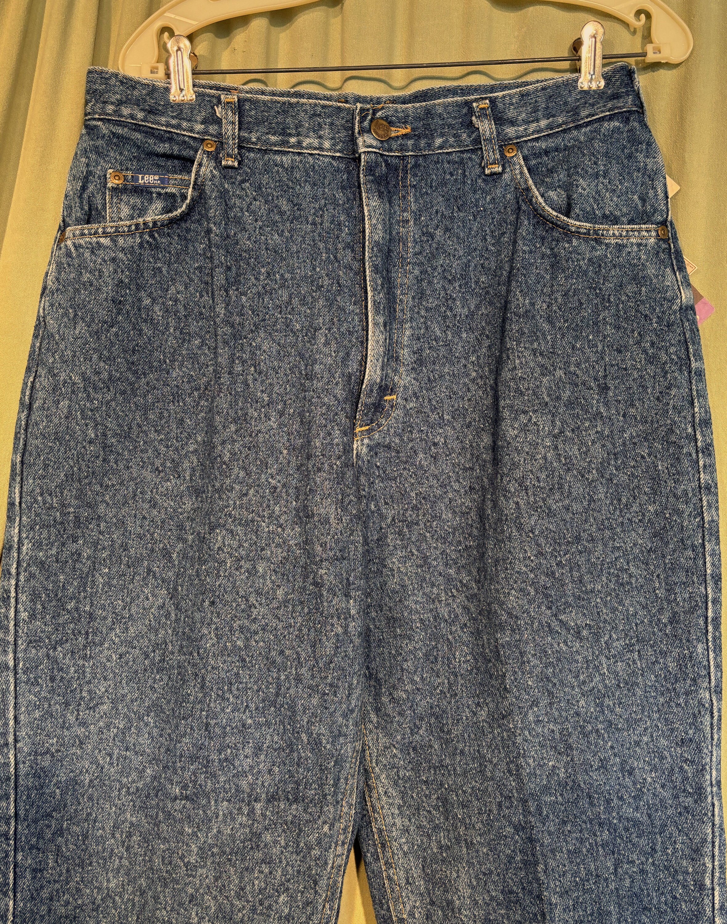 Deadstock Vintage 80s 90s Lee Pepper Wash Blue Denim Jeans High