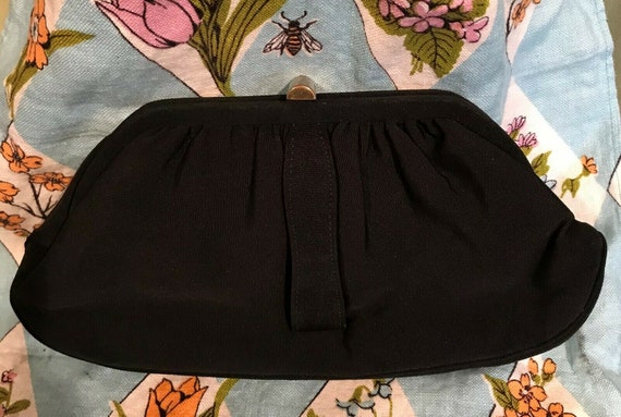 Sweet Original Vintage 40s 50s Paray Black Fabric… - image 5