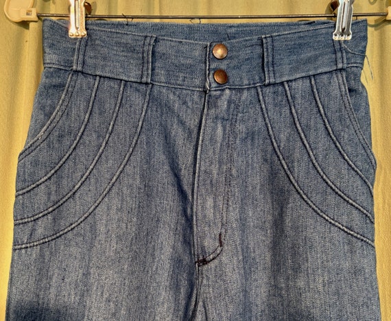 Original Vintage 70s Wrangler Blue Denim Jeans Hi… - image 2