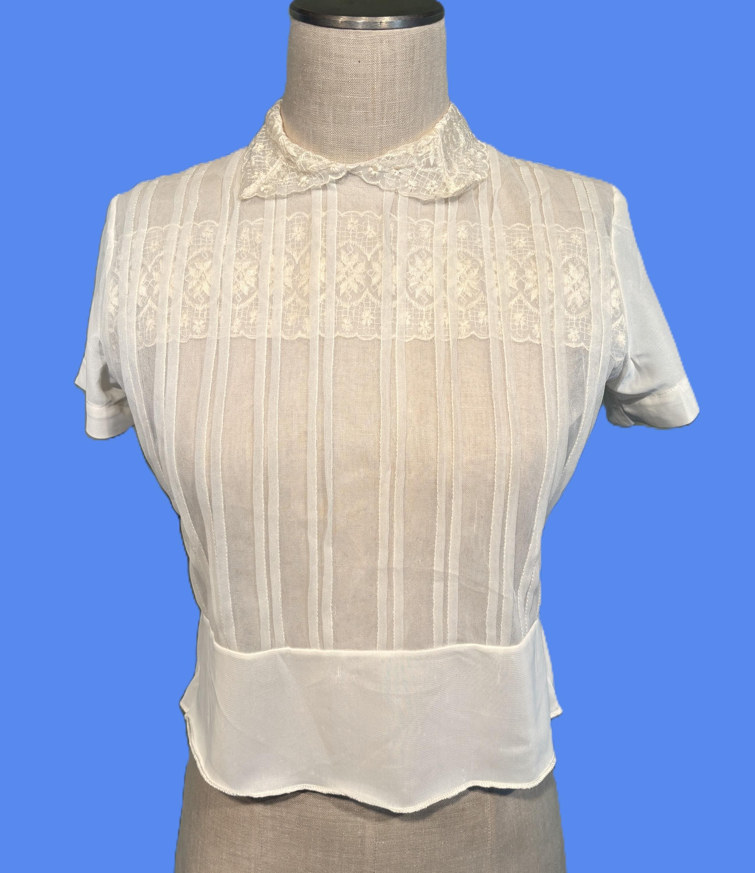 Sheer Vintage Blouse - Etsy