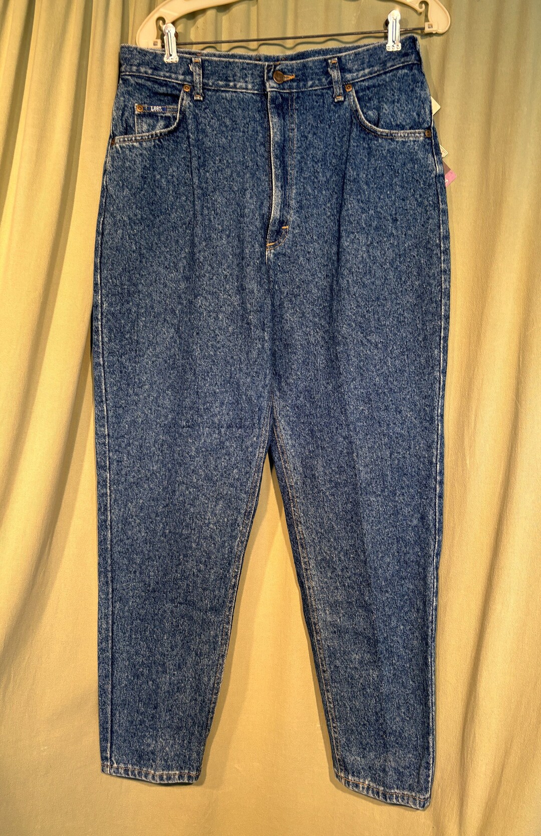 Deadstock Vintage 80s 90s Lee Pepper Wash Blue Denim Jeans High