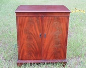Antique Magnavox record music player turntable turn table stereo wood cabinet Faux front doors easy open soft close lid open back Vintage