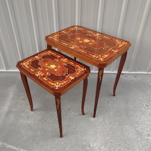 Colorful nesting tables sale