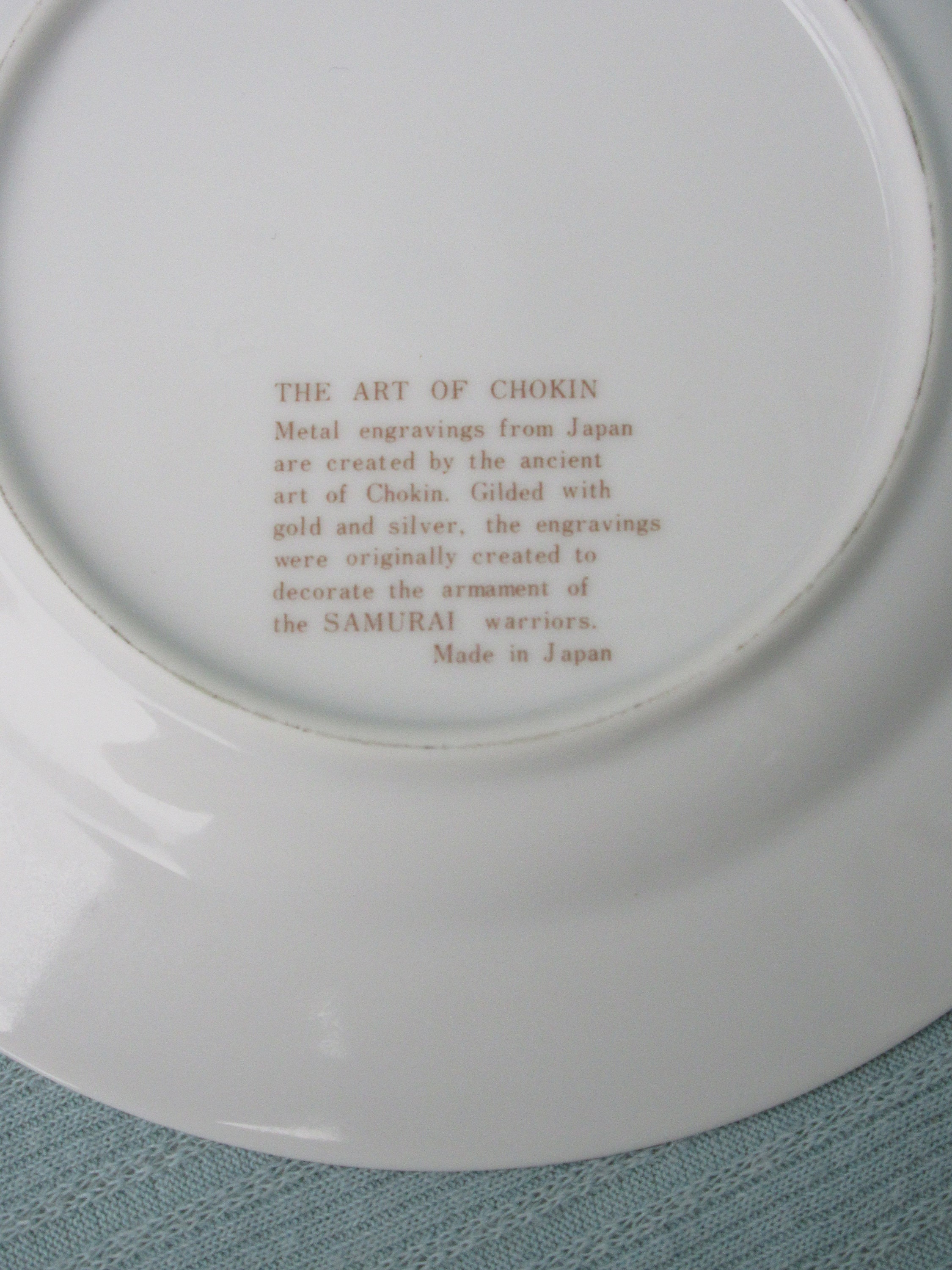 The Art of Chokin 24k gold edged plate Japan 6