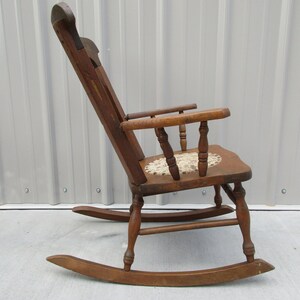 Antique Child's Rocking Chair Wood Children's Rocker Kids Furniture ...