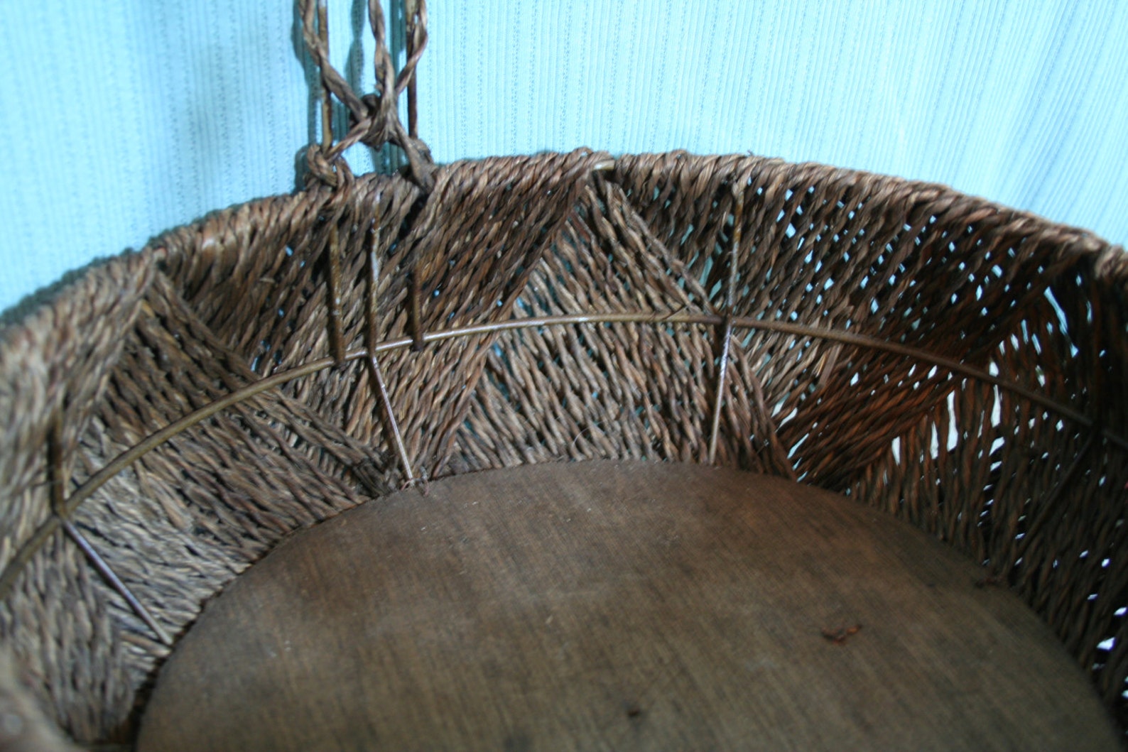 Antique Vintage Wicker Woven Twine Rope Metal Wood Etsy