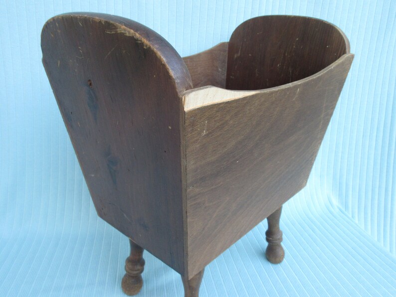 Potato Bin Bucket Magazine Rack Holder Stand Wood Vintage | Etsy