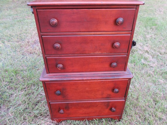 Vintage Chest of Drawers Solid Wood Furniture Dovetail Drawers
