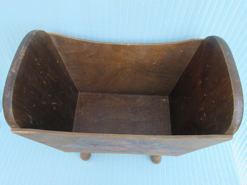 Potato Bin Bucket Magazine Rack Holder Stand Wood Vintage | Etsy