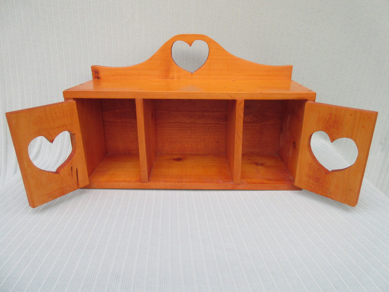 Shelf Shadow Box Wall Hanging Vintage Wood 20 X 13 Heart Etsy