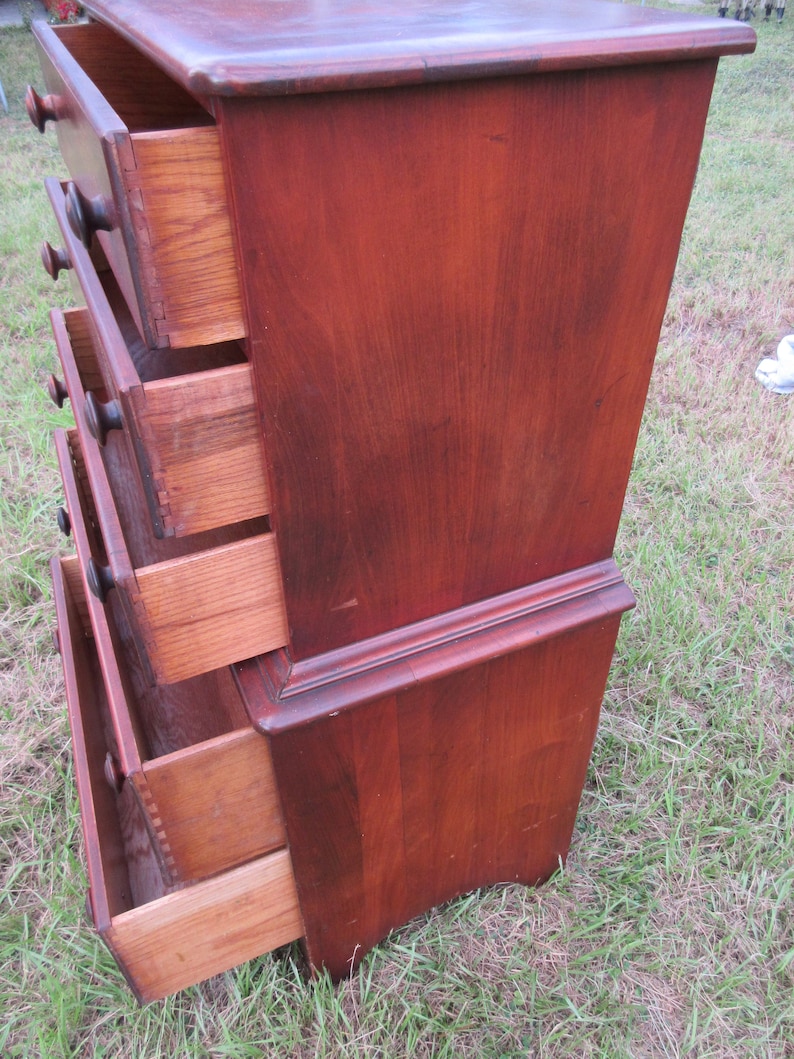 Vintage Chest of Drawers Solid Wood Furniture Dovetail Drawers Etsy