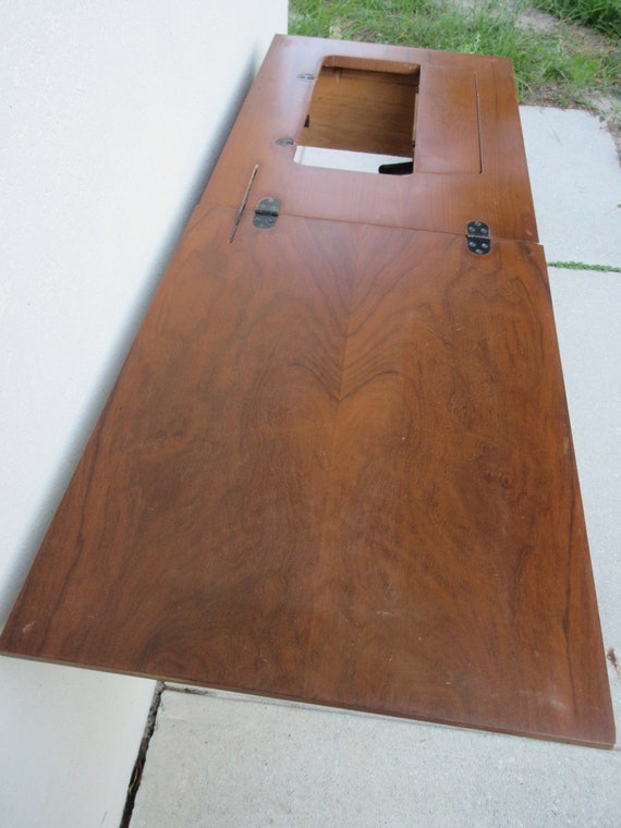 Vintage Sewing Machine Cabinet Mid Century Modern Retro Style