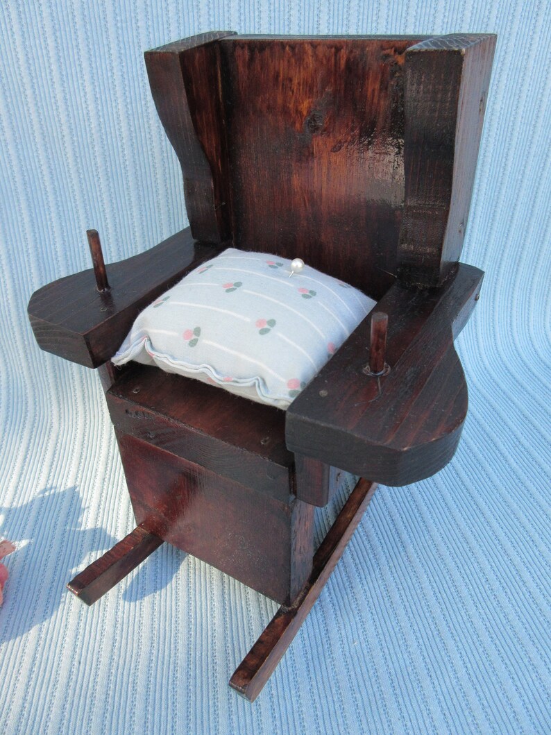 Pin cushion thread holder rocking chair rocker Vintage 9 Etsy
