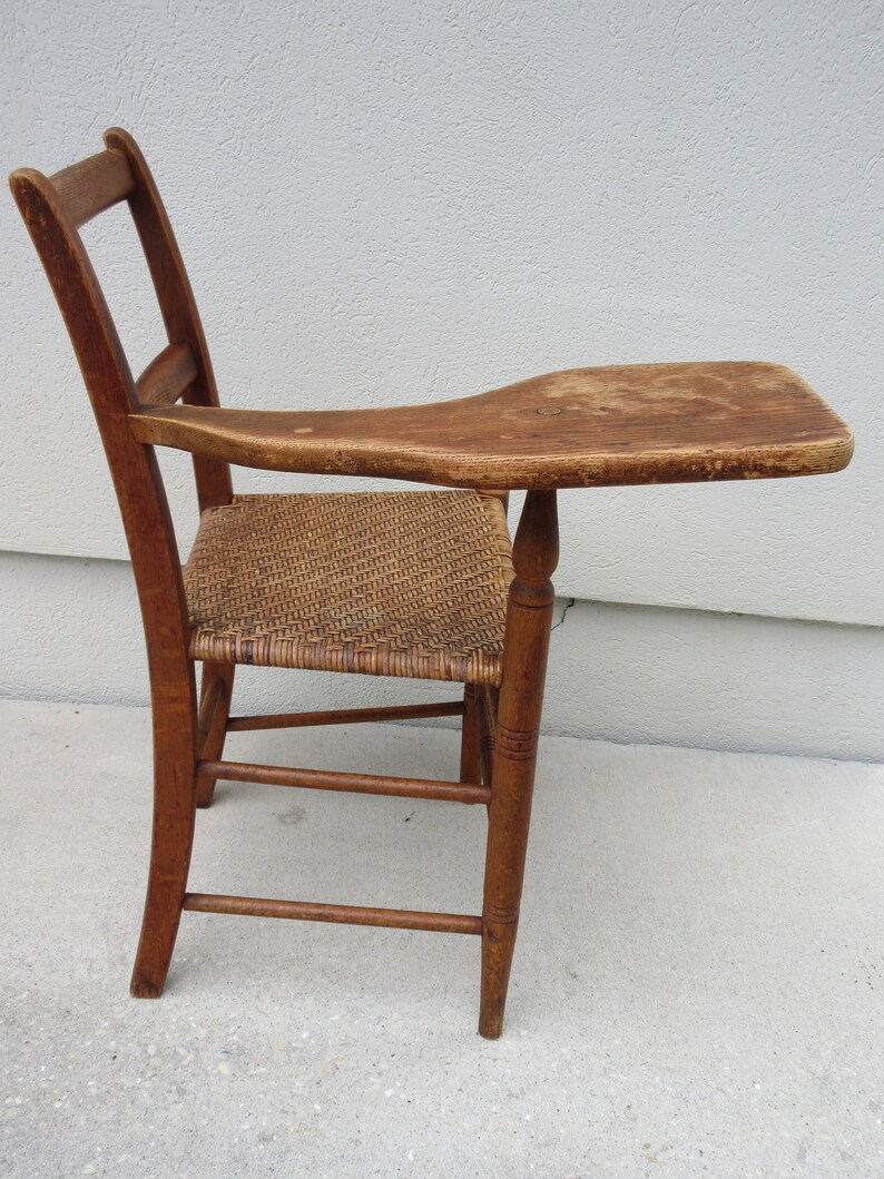 School Desk Rare Vintage Antique Old Wood Ladies Writing Chair Etsy