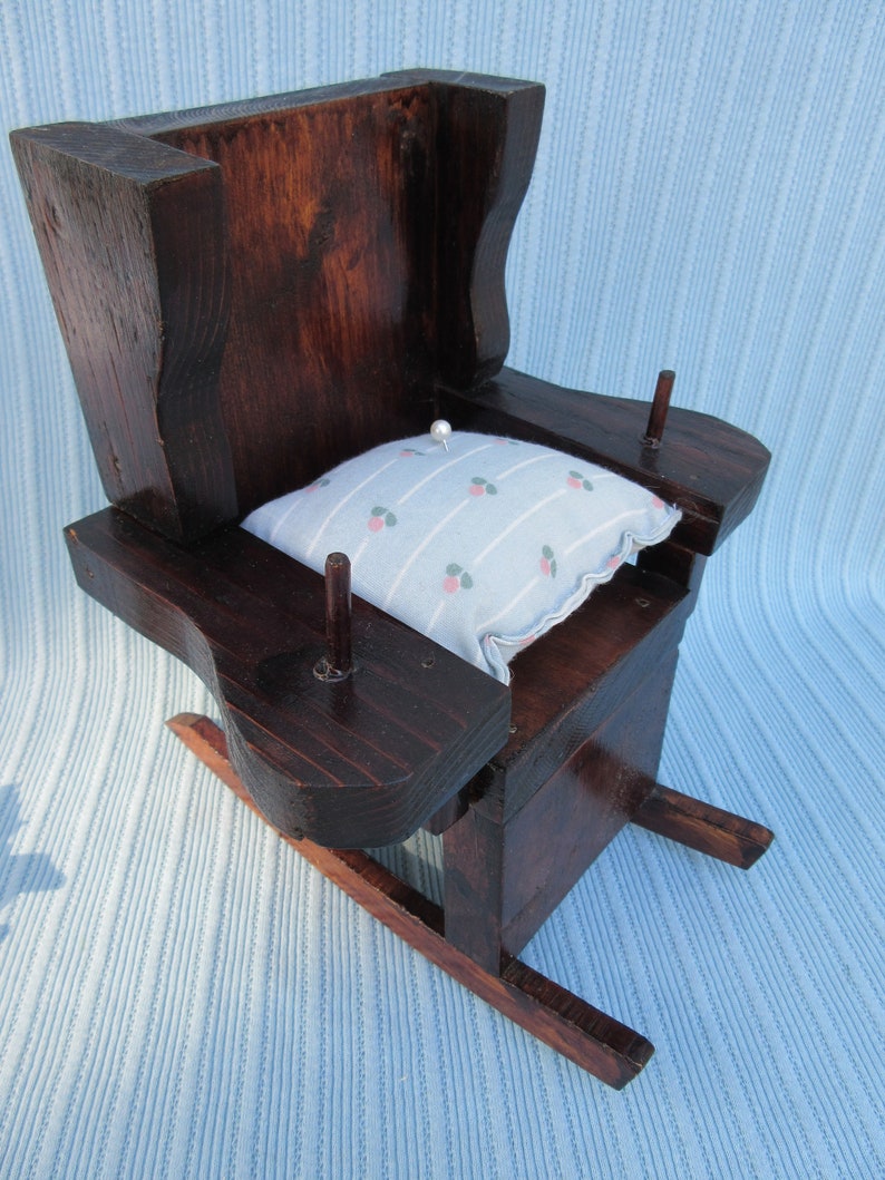 Pin cushion thread holder rocking chair rocker Vintage 9 Etsy