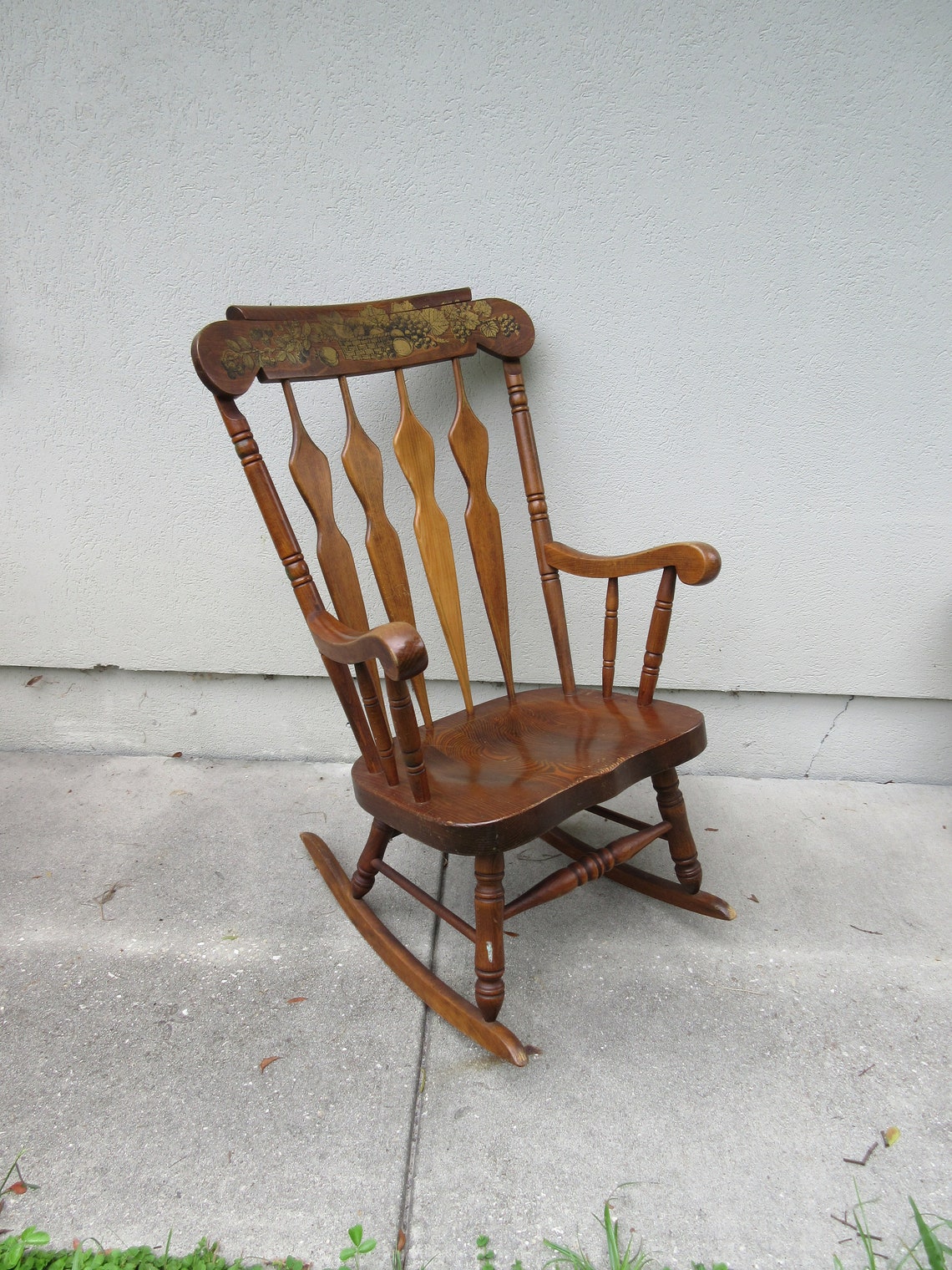 Rocking Chair Rocker Solid Heavy Wood Style Vintage Arm Arms - Etsy