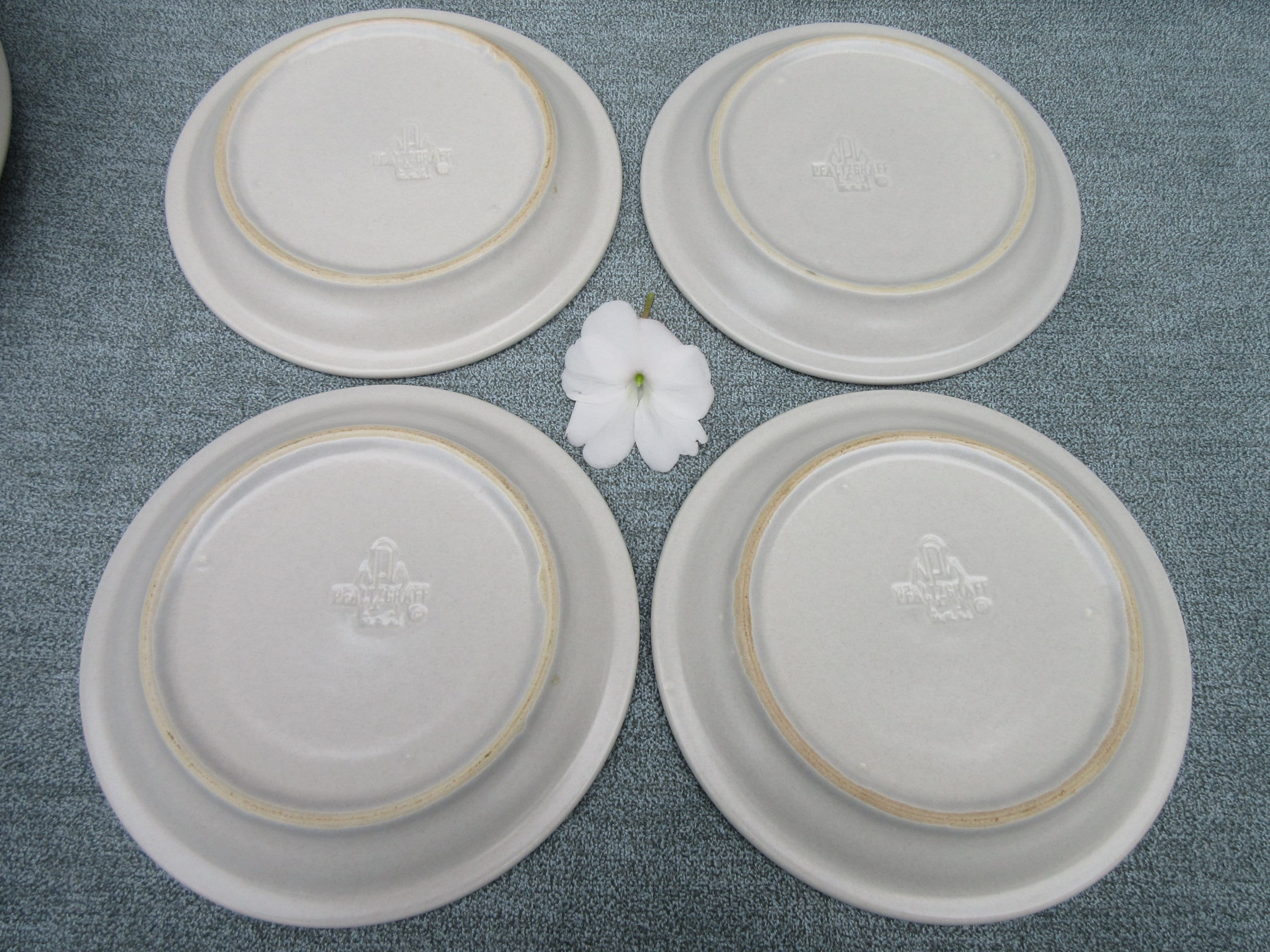 Service of 4 Pfaltzgraff Yorktown stoneware blue pattern place Etsy