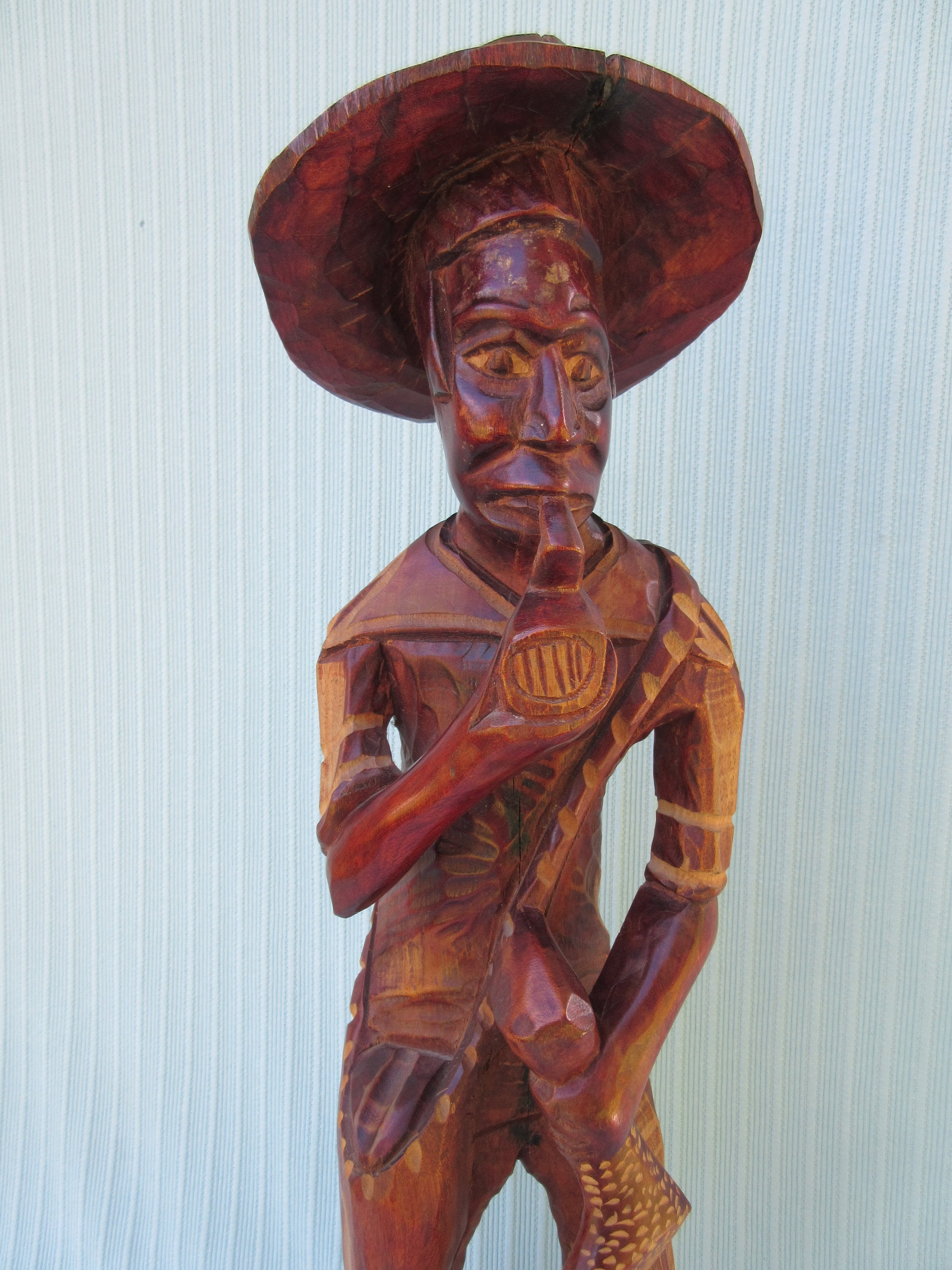 古美術品花立 A gilt-lacquer wood figure of Amitabha, Japan, Muromachi