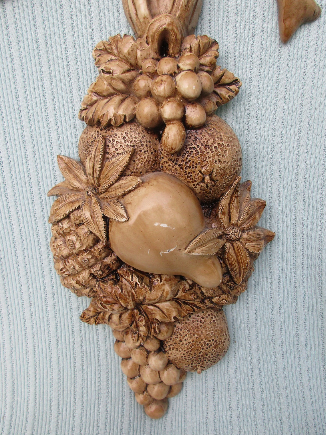 Unusual Vintage 16 Resin Fruit Wall Hanging Set Bow Etsy