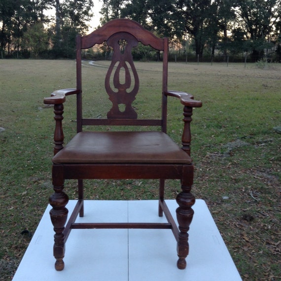 Chair Beautiful Vintage Chippendale Style Victorian Parlor Arm