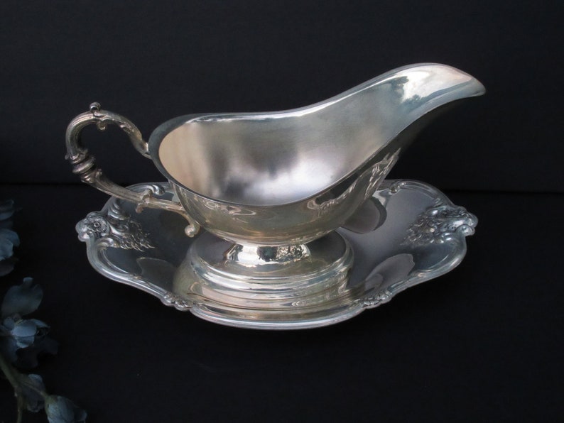 Gravy Boat Beautiful Vintage Silver Plate Plated Pitcher and Etsy