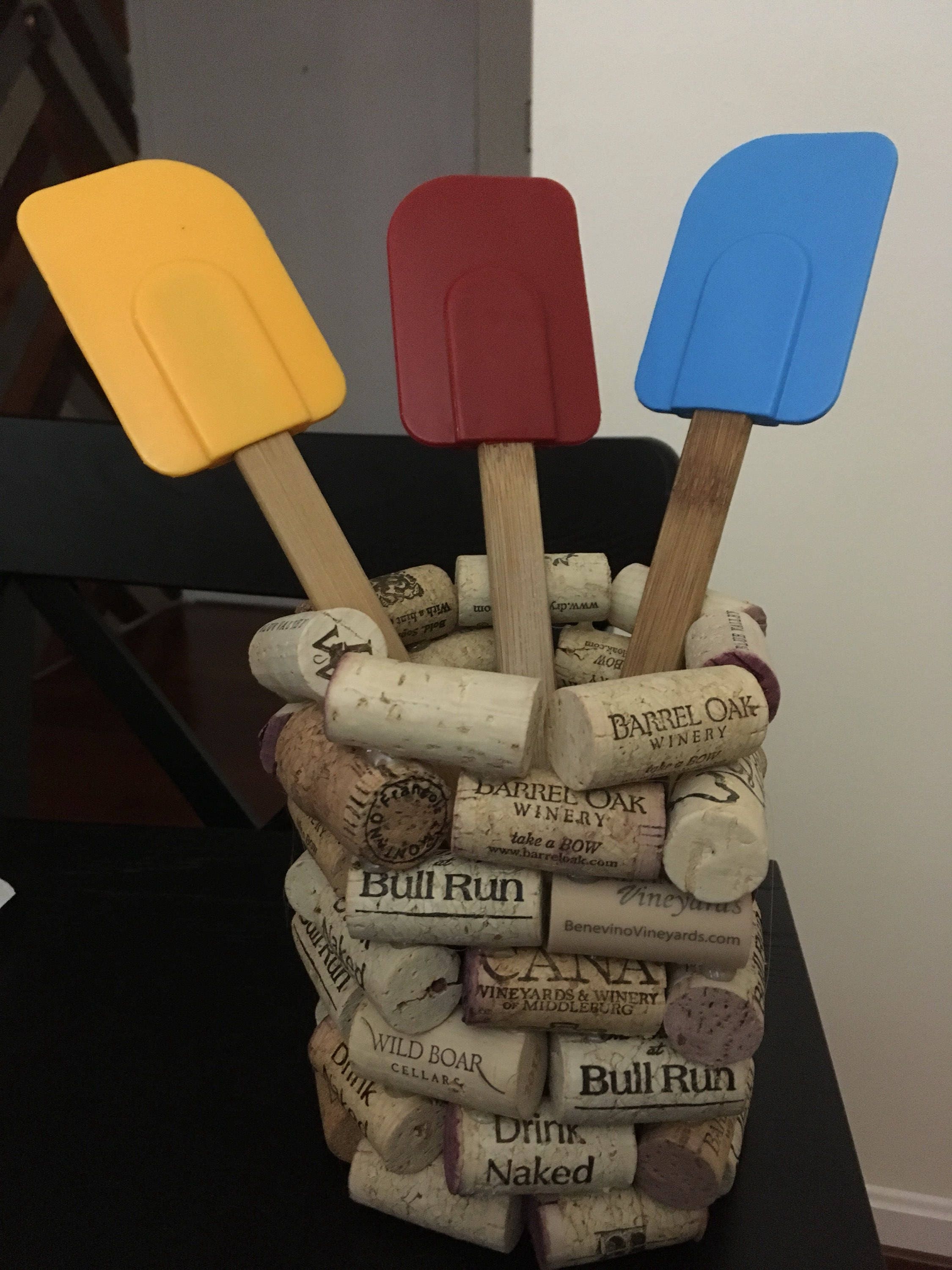 Wine Cork Utensil Holder Etsy