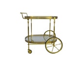 SOLD Italian Brass Bar Cart