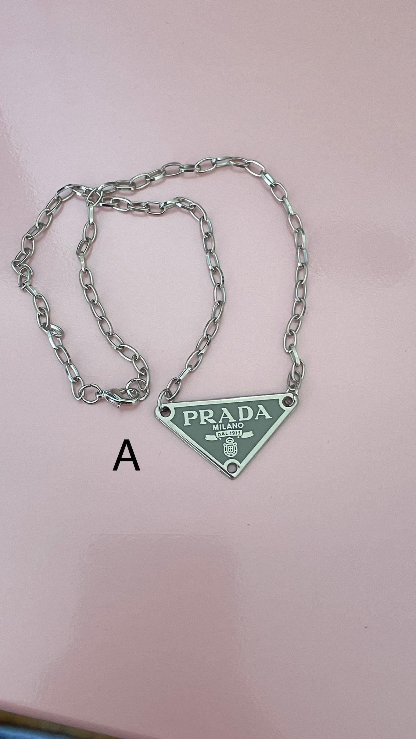Prada Symbol Bracelet Triangle Logo Chain Bracelet 2JB303