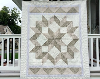 Quilt Pattern - Carpenter Star Pattern- Wedding Star Quilt Pattern - PDF Pattern