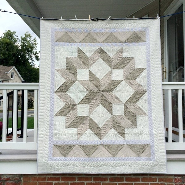 Quilt Pattern - Carpenter Star Pattern- Wedding Star Quilt Pattern - PDF Pattern