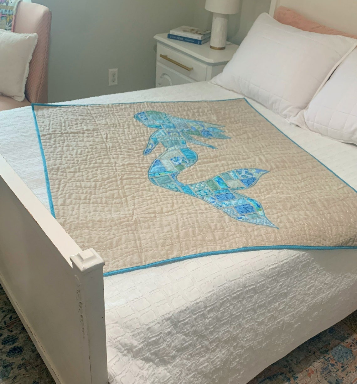 Mermaid Quilt Pattern Raw Edge Applique Etsy
