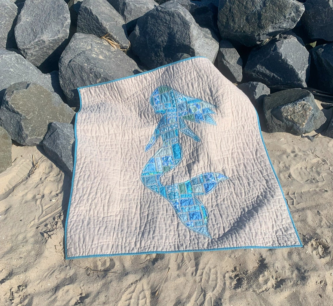 Mermaid Quilt Pattern Raw Edge Applique Etsy