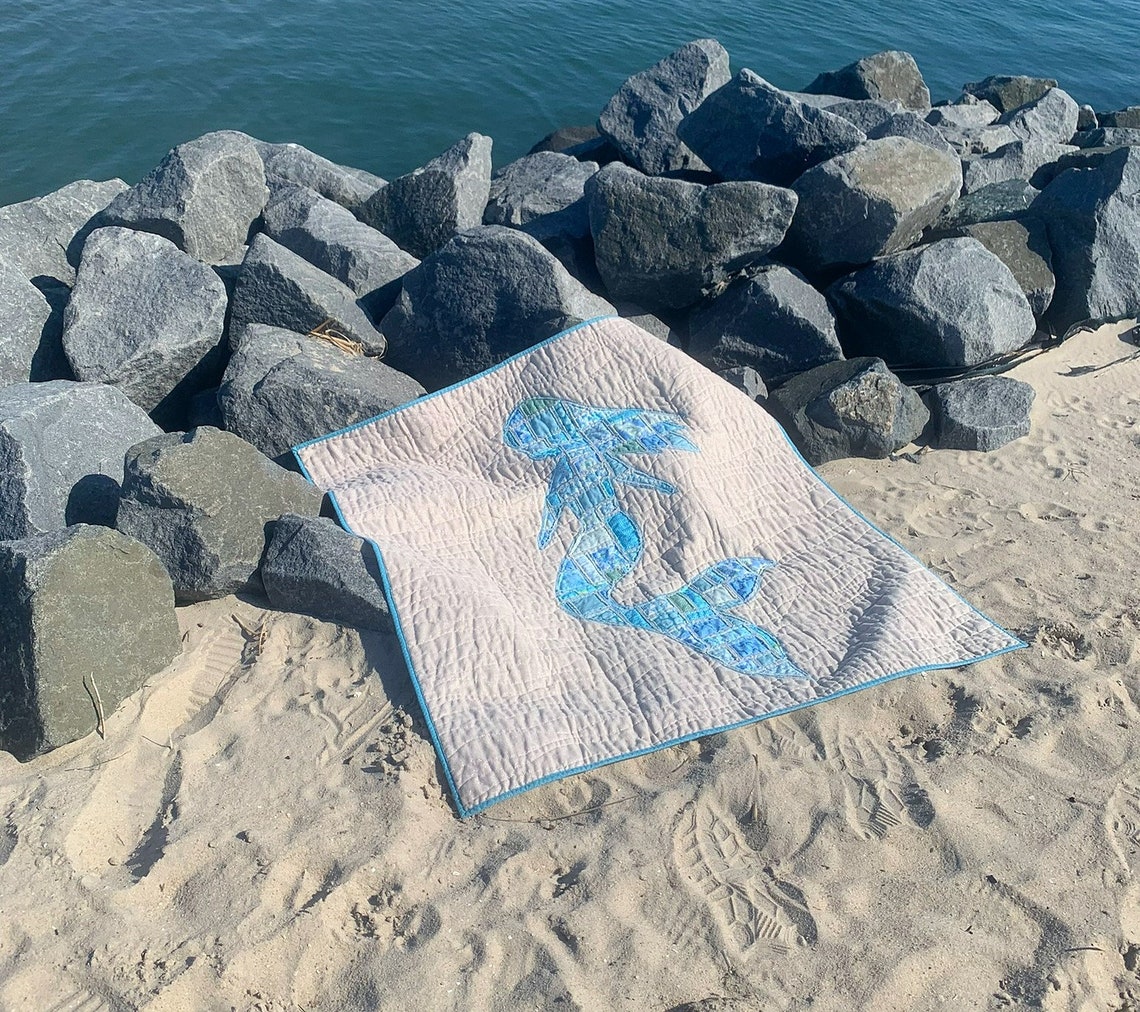 Mermaid Quilt Pattern Raw Edge Applique Etsy