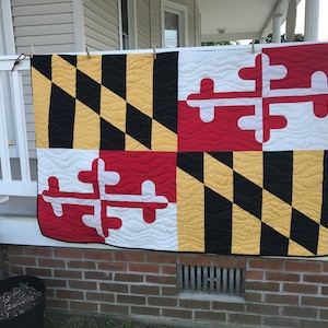 Maryland Flag Quilt Pattern - 2 sizes