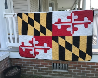 Maryland Flag Quilt Pattern - 2 sizes